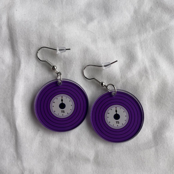 💛Taylor Swift Inspired Midnight Design Music Theme Dangle Earrings Jewelry - Picture 4 of 6